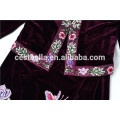 Autumn Purple Trench Coat of Velvet and Spandex For Women Manufacture Expert Exportador de Guangzhou